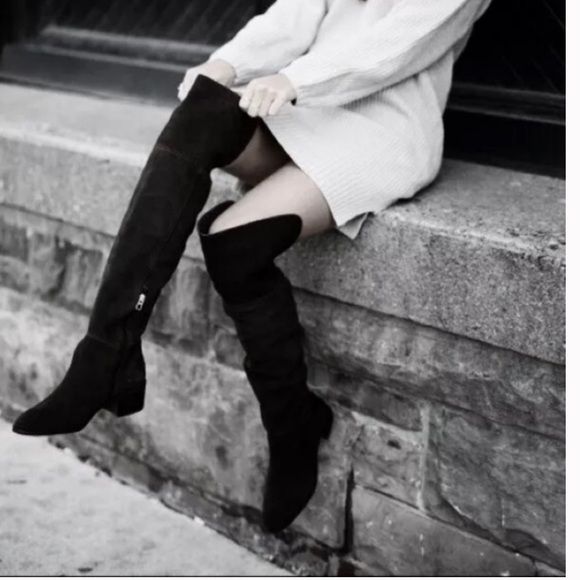 COACH LUCIA OVER THE KNEE SUEDE BOOTS - Picture 2 of 15